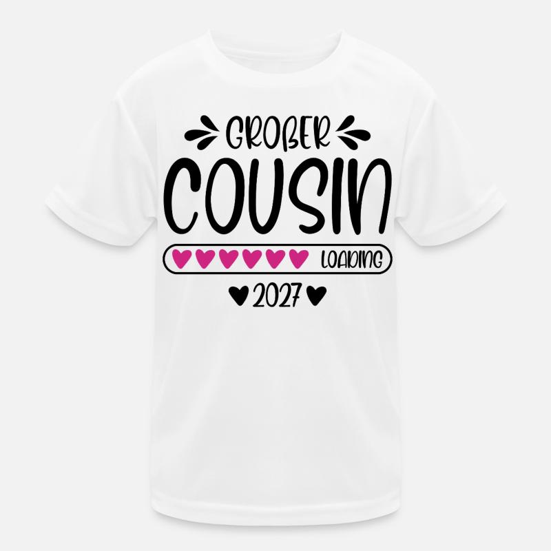 Big Cousin 2027 loading heart loading bar Kids Functional T-Shirt