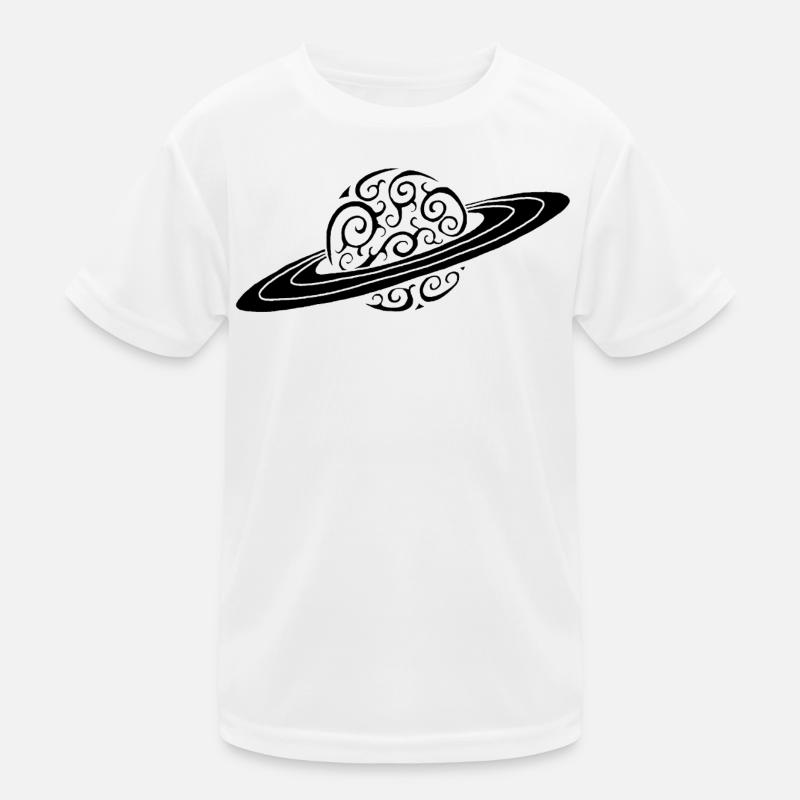 Planète spirale noire T-shirt sport Enfant
