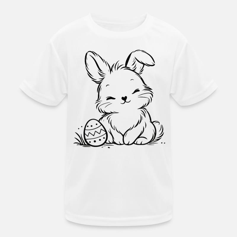 Easter bunny with Easter egg Kids Functional T-Shirt