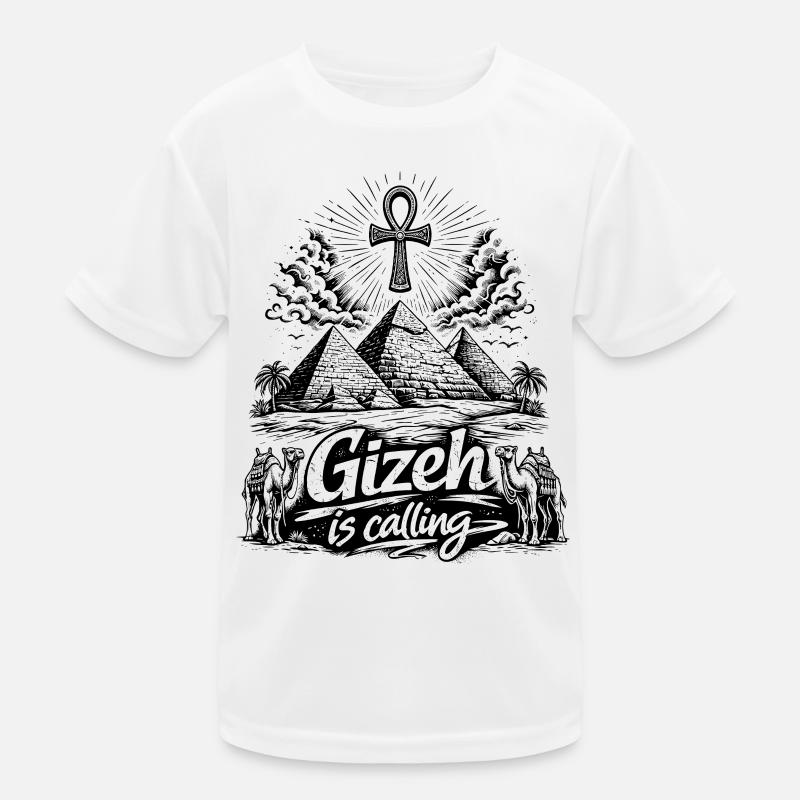 Giza is calling Egypt Pyramids Trip Kids Functional T-Shirt
