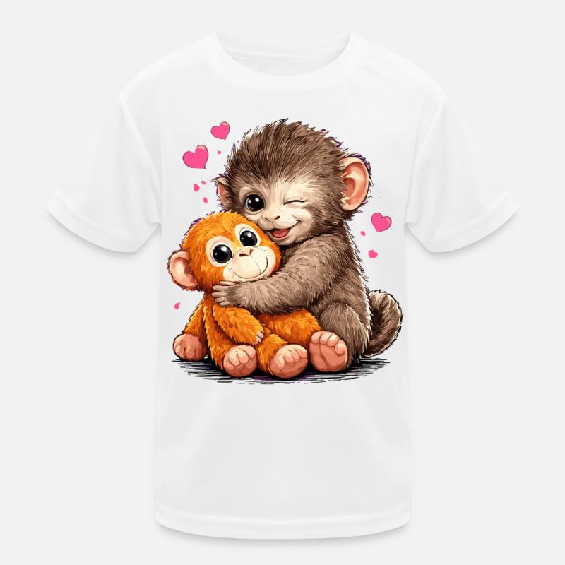 Monkey Punch Funny Gift Cute Kids Functional T-Shirt
