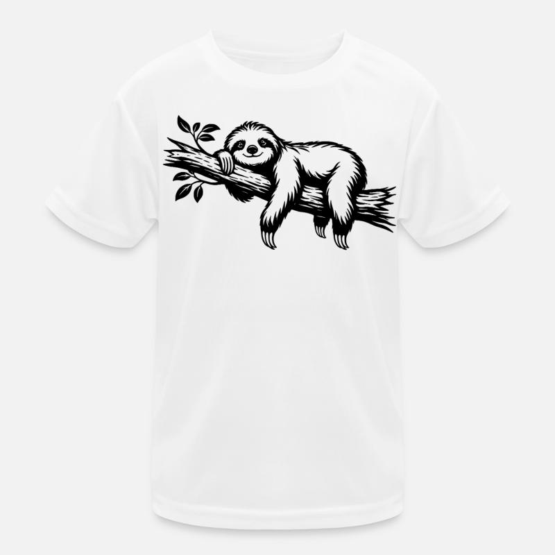 Faultier chillend Kinder Funktions-T-Shirt