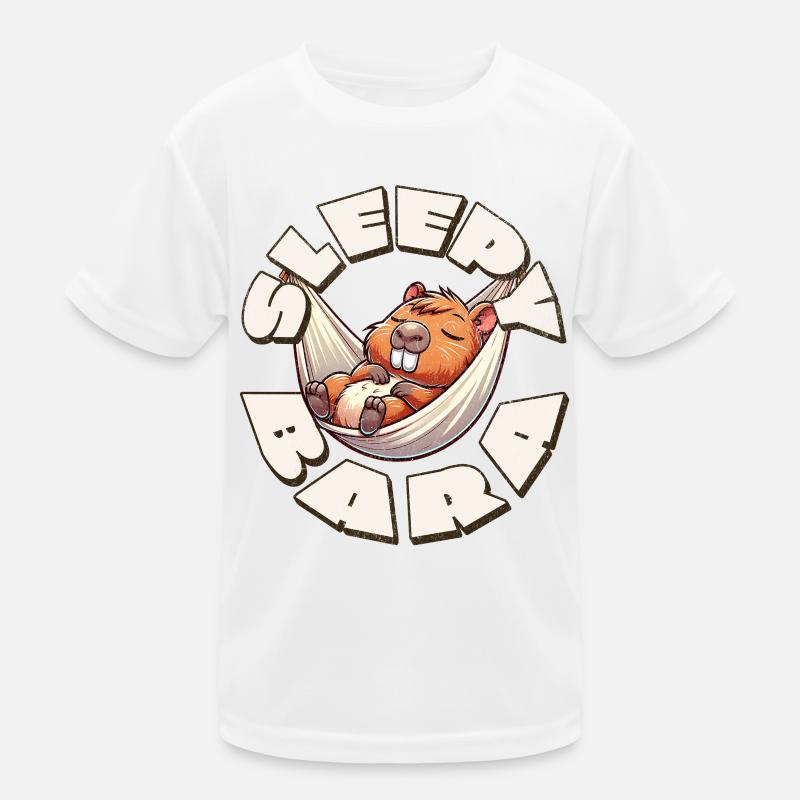 Capybara Sleepy Bara Kinder Funktions-T-Shirt