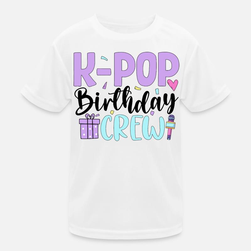 K Pop Birthday Crew Kids Functional T-Shirt
