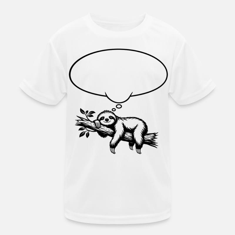 Faultier_chillend_mit_Denkblase Kinder Funktions-T-Shirt