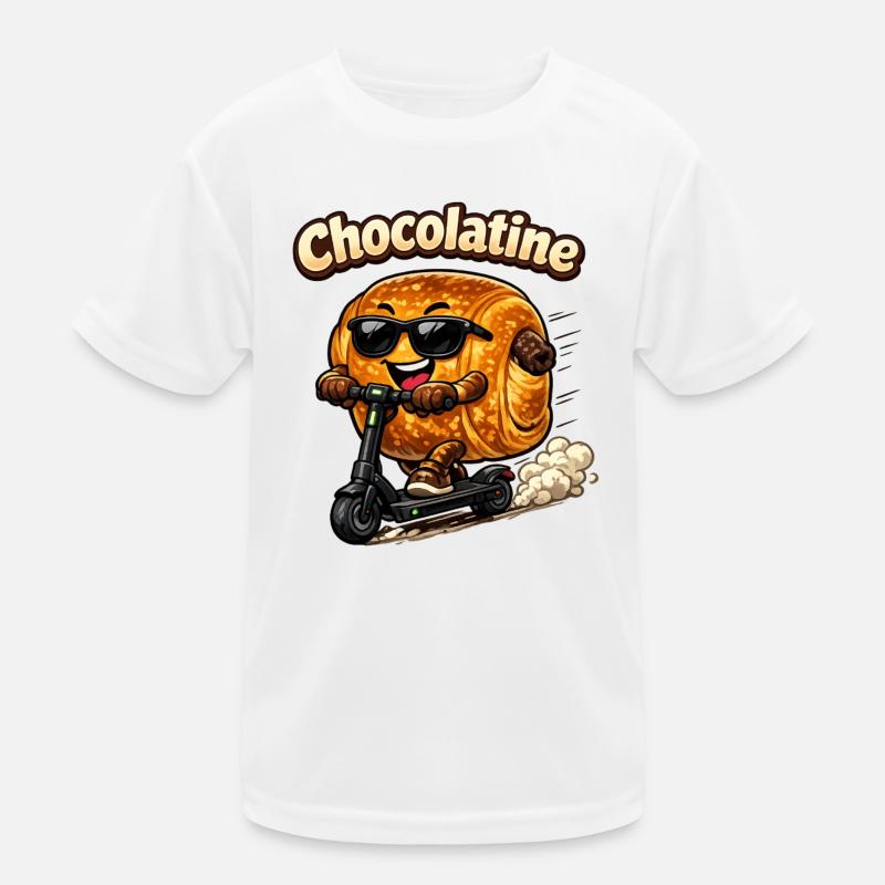 Chocolatine-Roller Kinder Funktions-T-Shirt