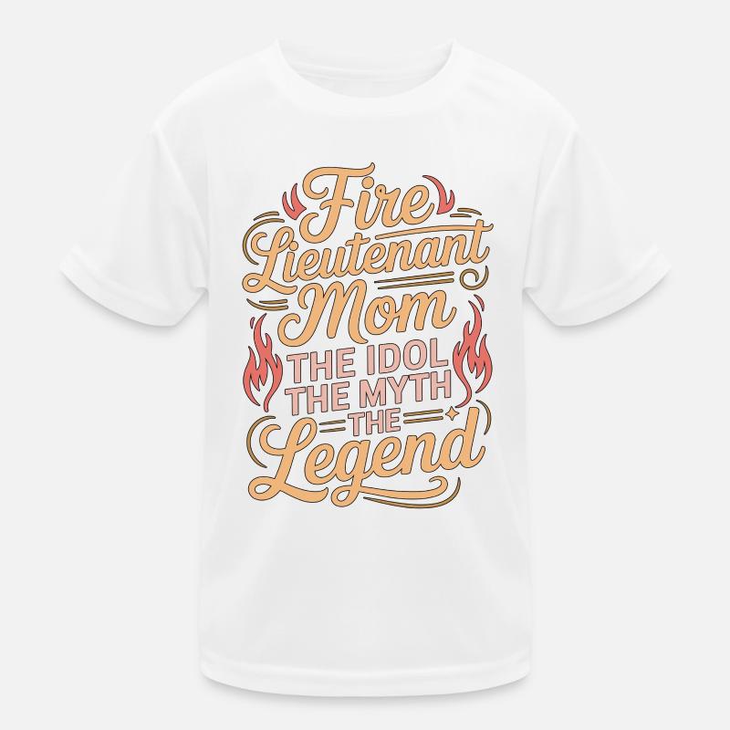 Lieutenant des pompiers Maman L’idole Les pompiers T-shirt sport Enfant