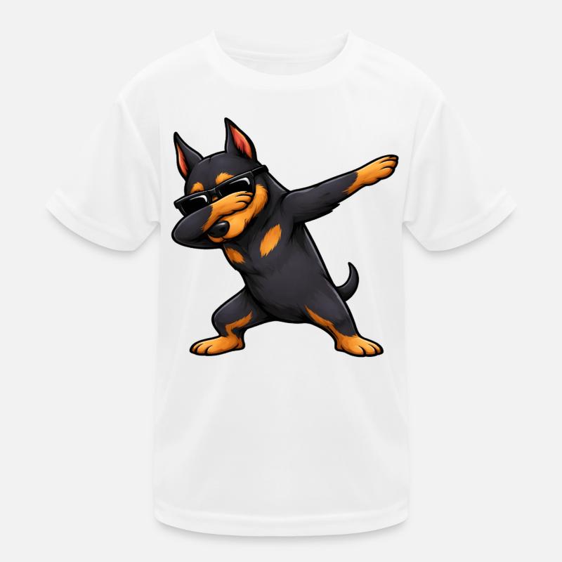Dabbing Doberman Kids Functional T-Shirt