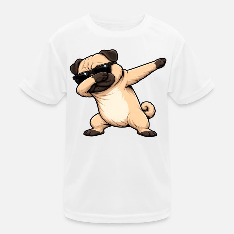 Dabbing Mops Kinder Funktions-T-Shirt