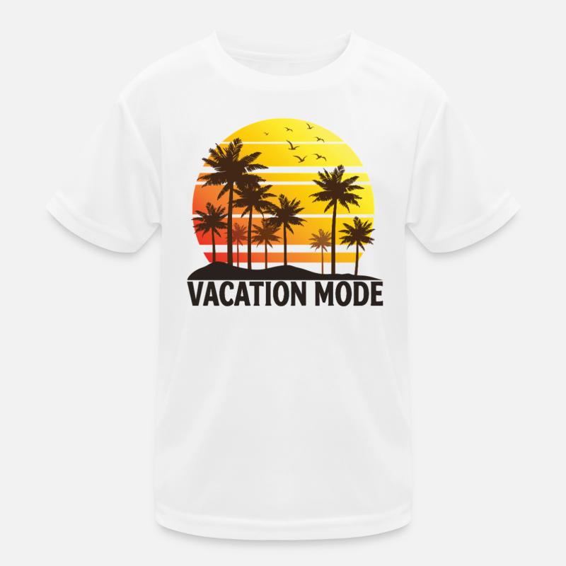 Mode de vacances Palmiers rétro, Sunset Beach T-shirt sport Enfant