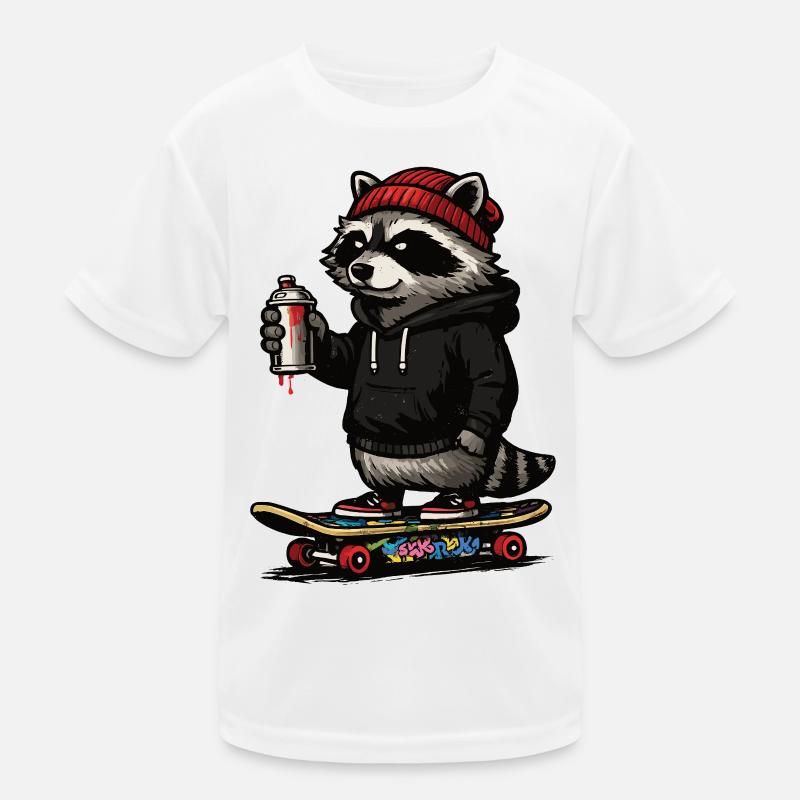 Graffiti sur le raton laveur T-shirt sport Enfant