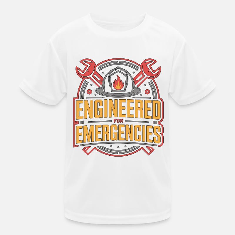 Fire Engineered For Emergencies Fire Department Kinder Funktions-T-Shirt