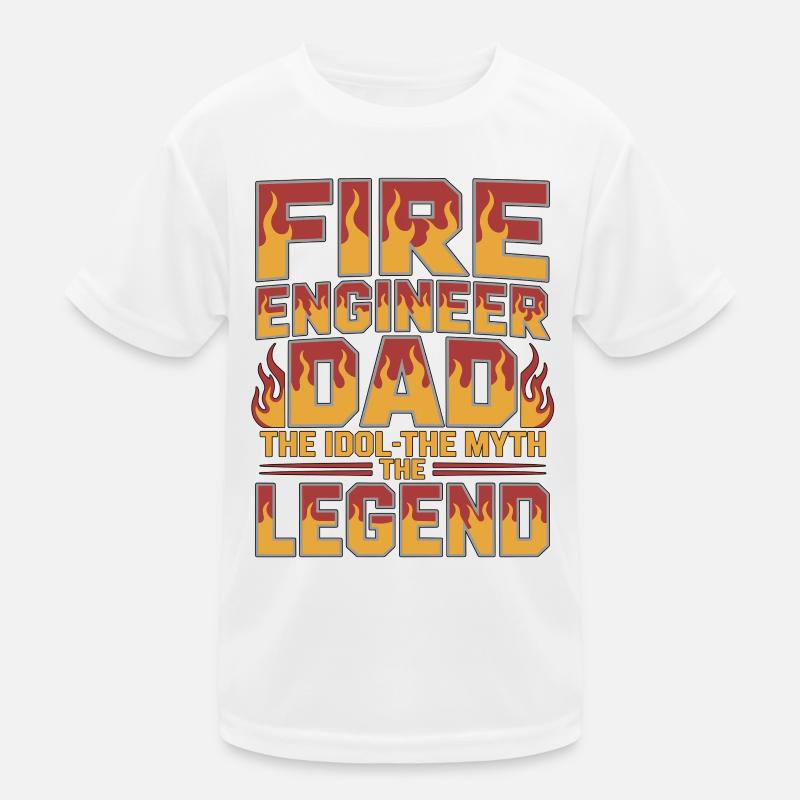 Fire Engineer Dad The Idol The Myth Fire Service Kinder Funktions-T-Shirt
