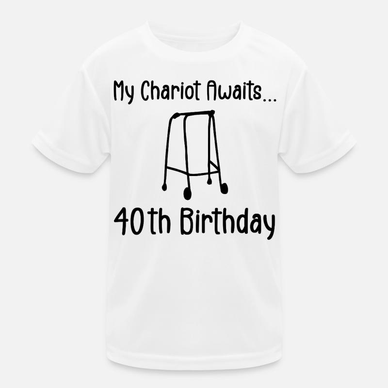 40. Geburtstagsparty Lustige 40-jährige Geburtstagsfeier - Kinder Funktions-T-Shirt - Weiß