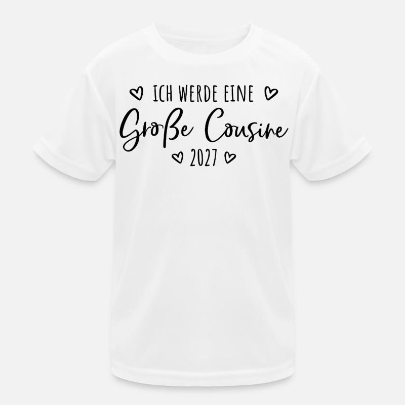 Ich werde eine Große Cousine 2027  Kinder Funktions-T-Shirt