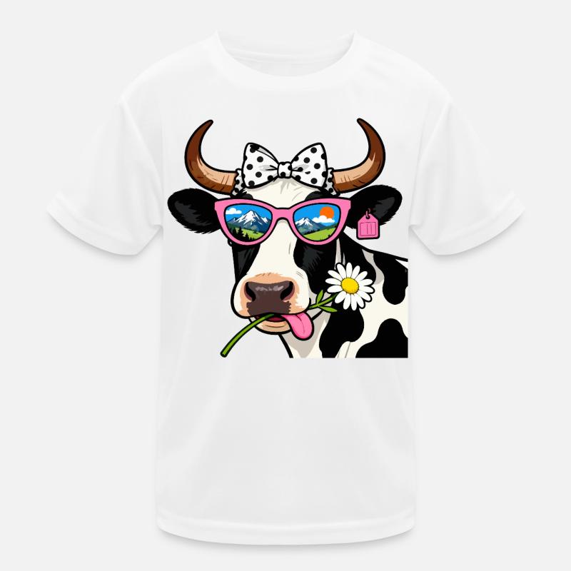 Kuhnatur-Goggles-Berge Kinder Funktions-T-Shirt