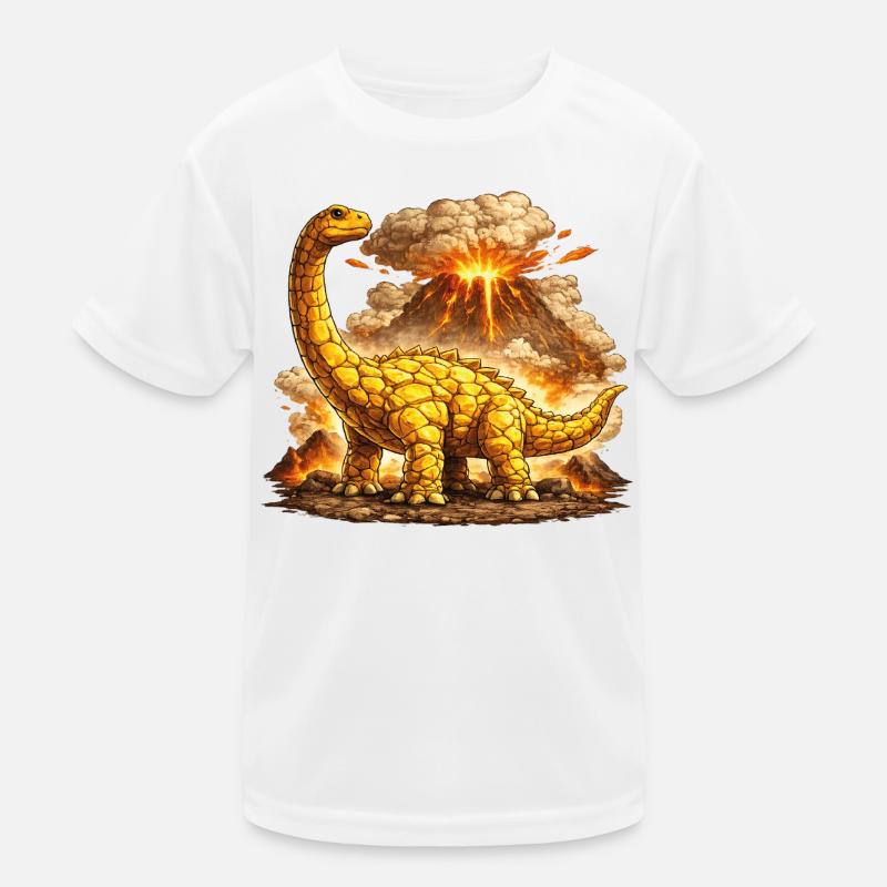 Brontosaurus volcanic eruption Kids Functional T-Shirt