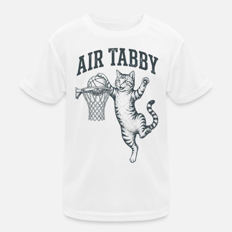 Air Tabby Dunk Cat - Kids Functional T-Shirt - white