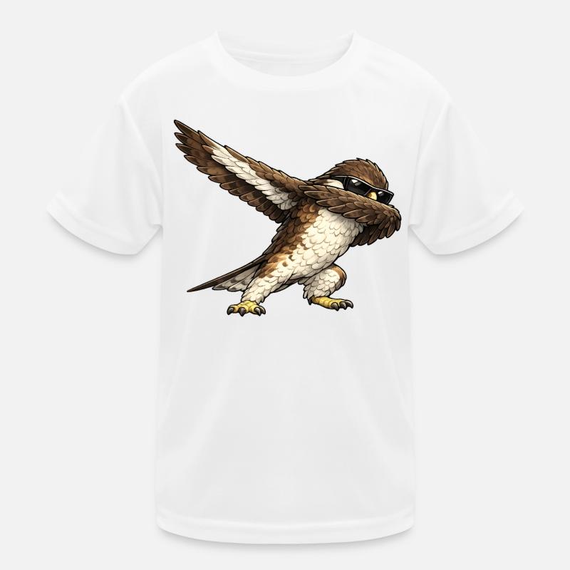 Dabbing Bussard Kinder Funktions-T-Shirt