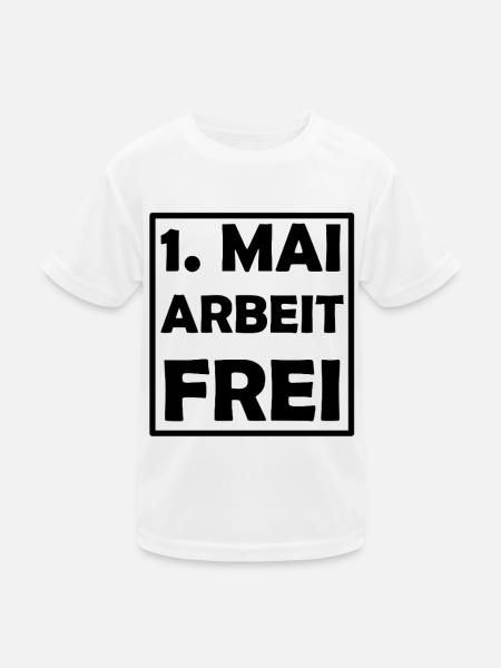 Erster Mai - Kinder Funktions-T-Shirt - Weiß