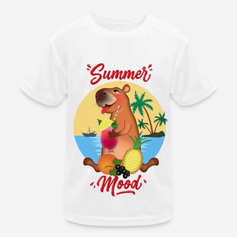 Capybara en vacances T-shirt sport Enfant