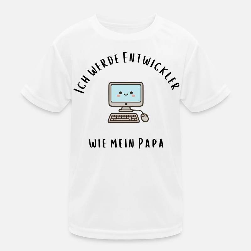 Papa programmiert – Babyartikel für kleine Hacker  Kinder Funktions-T-Shirt