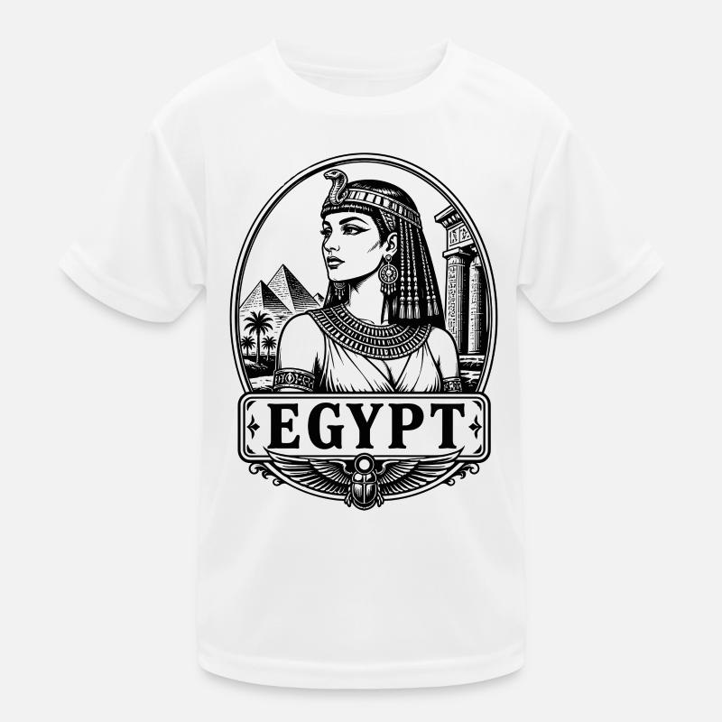 Cleopatra Egypt Königin Nil Pyramiden Kinder Funktions-T-Shirt