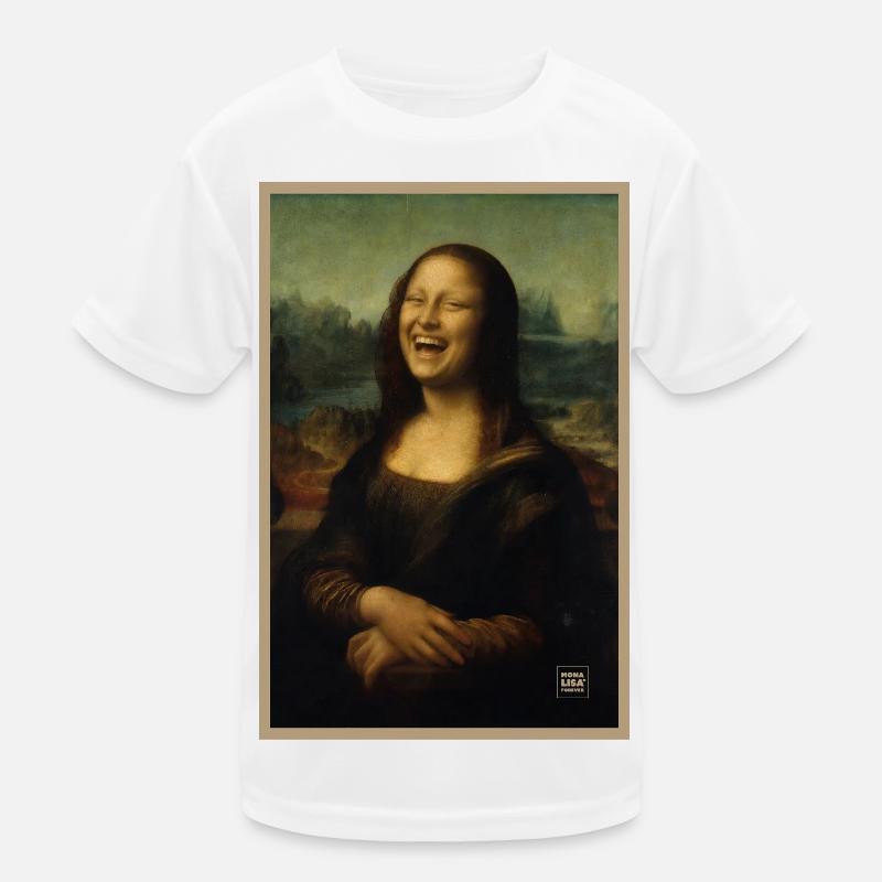 Laughing Mona Lisa Parody LOL Kids Functional T-Shirt