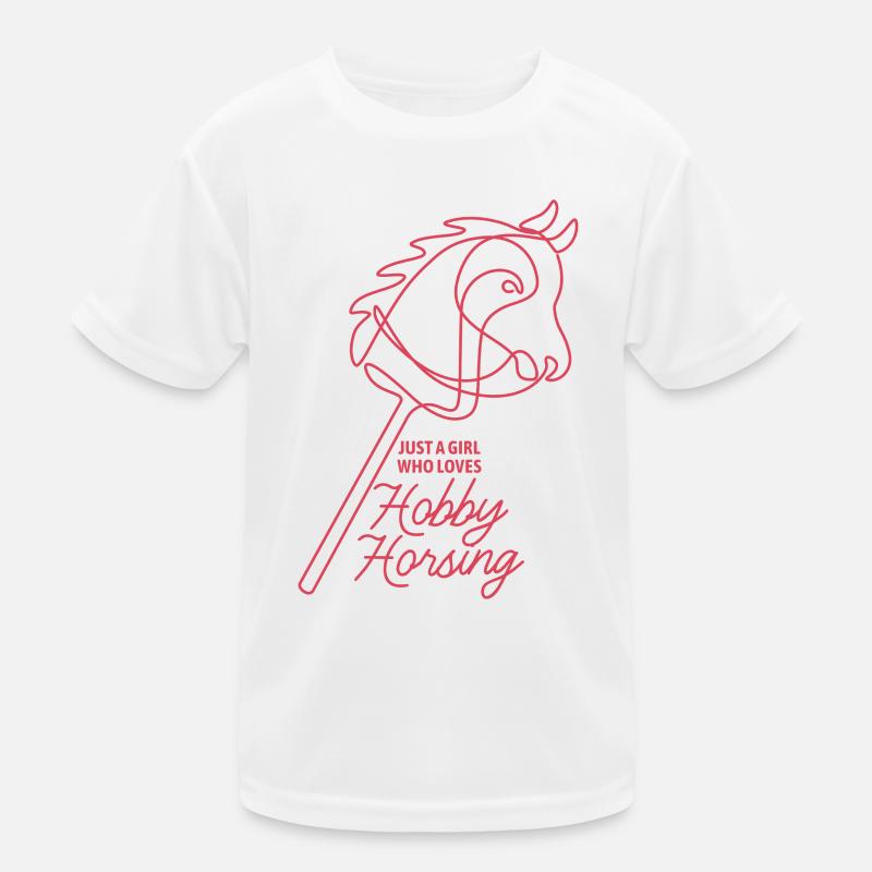 Juste une fille qui adore le passe-temps de monture | Équitation T-shirt sport Enfant