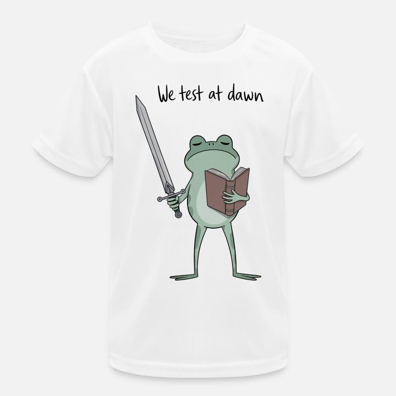 Dawnbound Frog Knight liest Kinder Funktions-T-Shirt