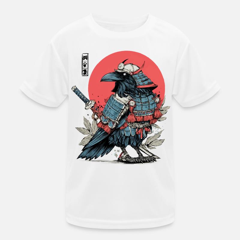 Crimson Samurai Raven Armor Kids Functional T-Shirt