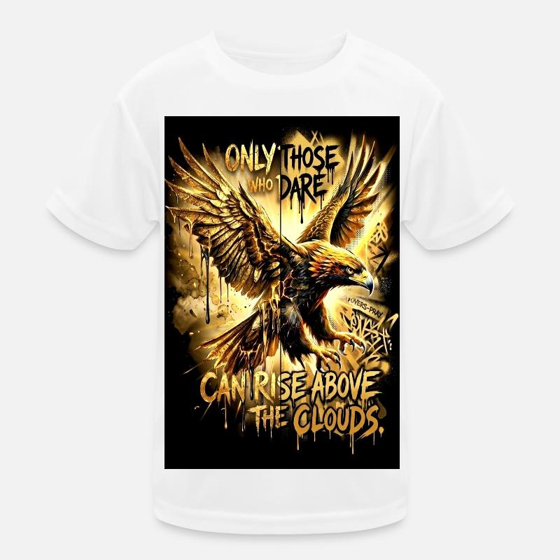 Eagle Poster Motivation Saying Mural Kids Functional T-Shirt