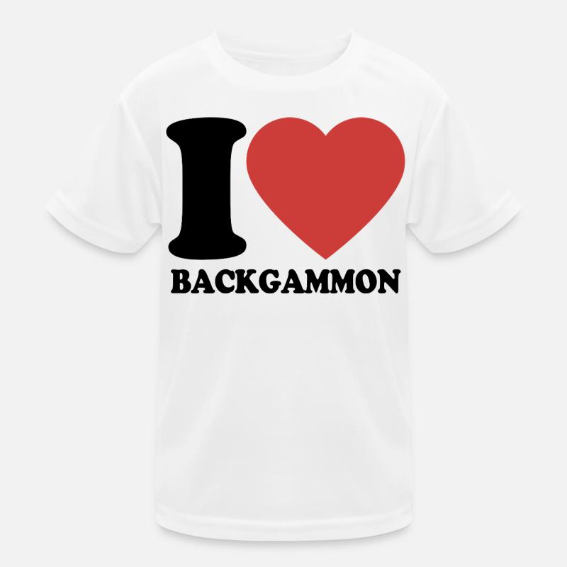 I love Backgammon | Brettspiel | Geschenk Kinder Funktions-T-Shirt