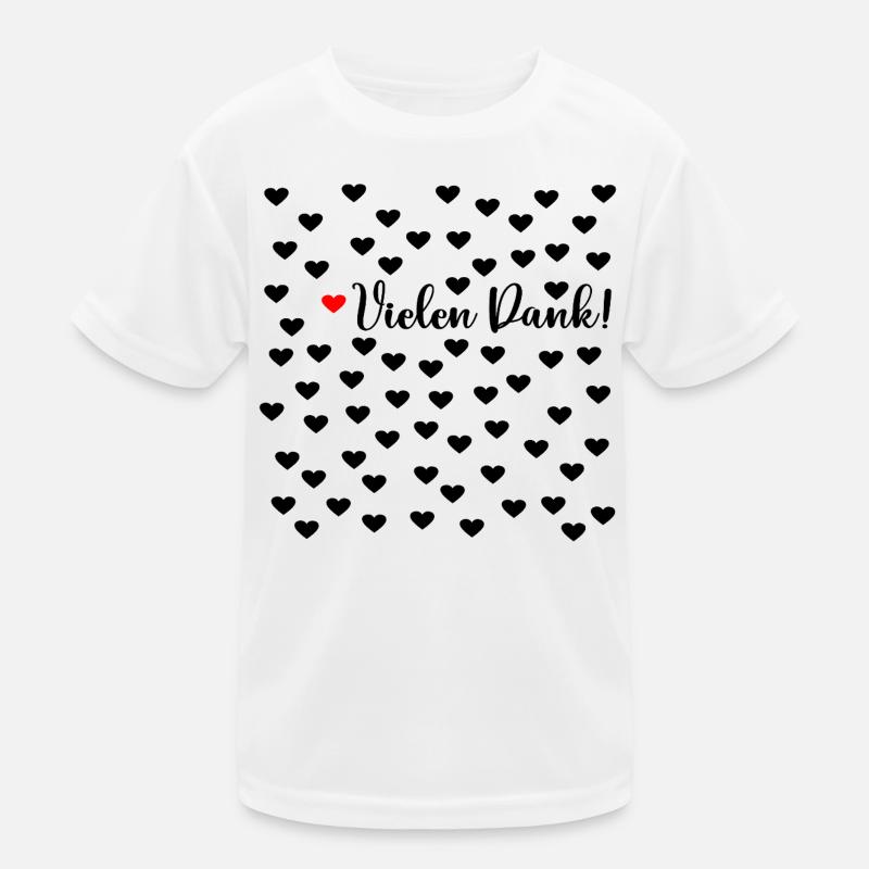 Dankbarkeit Vielen Dank Herzen Kinder Funktions-T-Shirt
