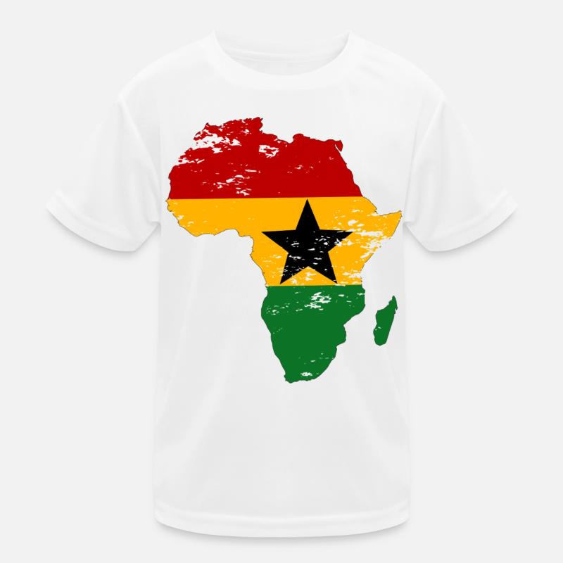 Drapeau du Ghana Afrique utilisé T-shirt sport Enfant