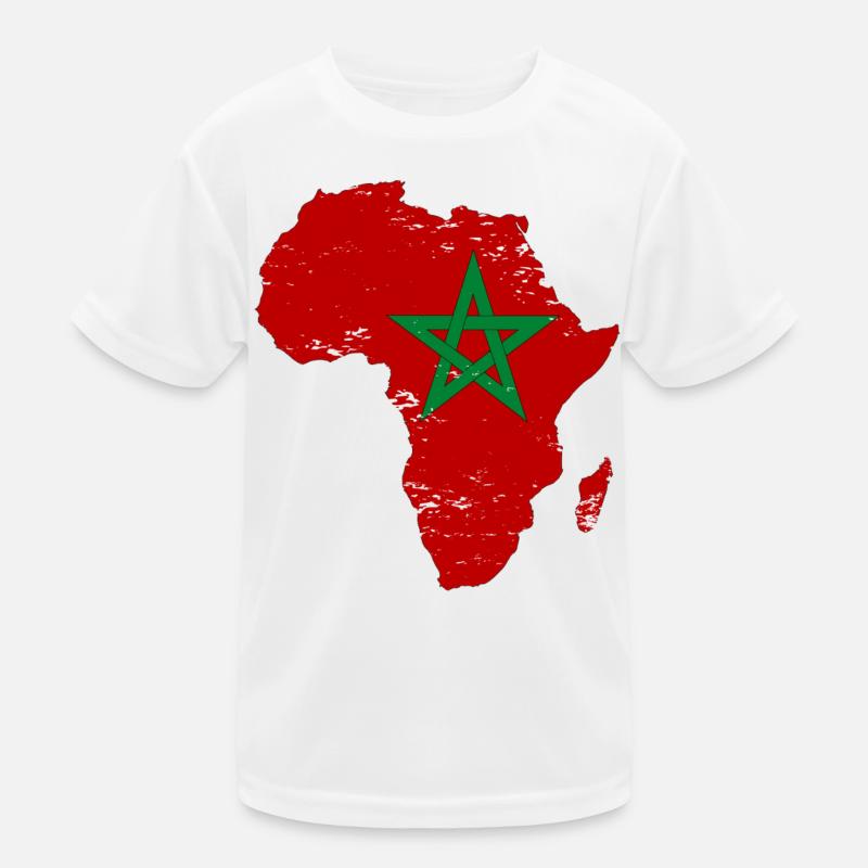 Pavillon du Maroc Afrique T-shirt sport Enfant