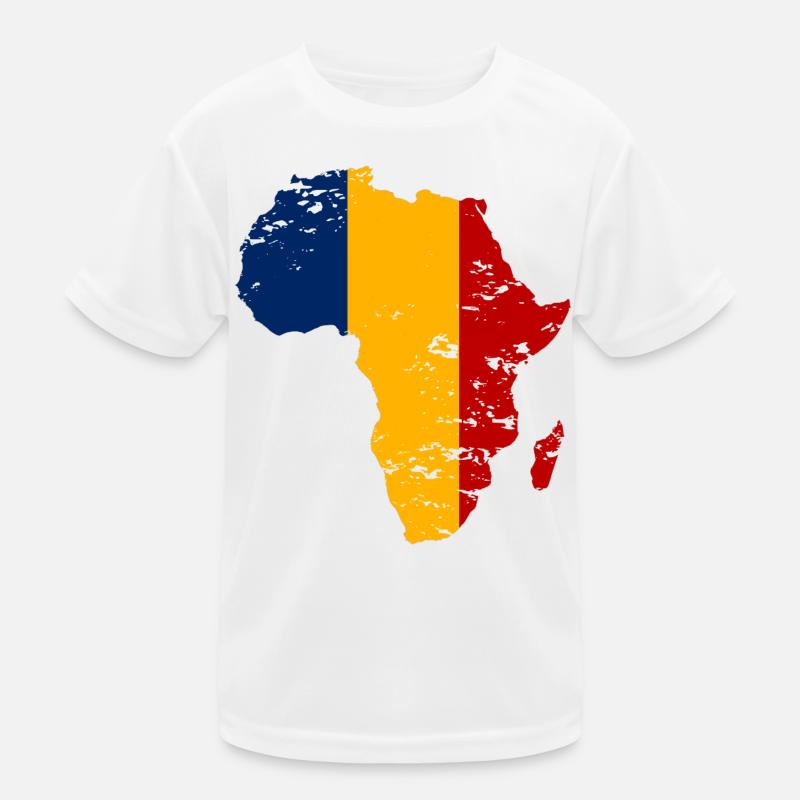 Tschad_Flagge_Afrika_used T-shirt sport Enfant