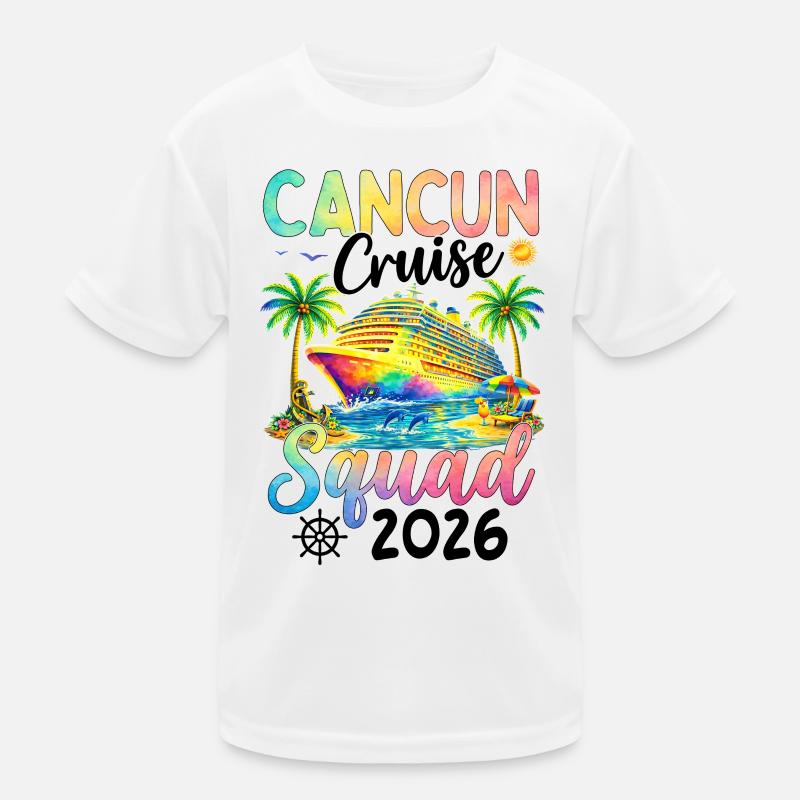 Cancun Cruise Squad 2026 Kinder Funktions-T-Shirt