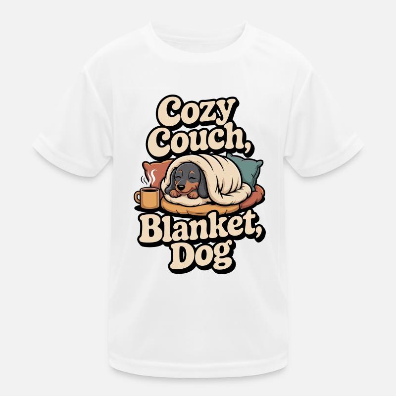 Kuschel Dackel Kinder Funktions-T-Shirt
