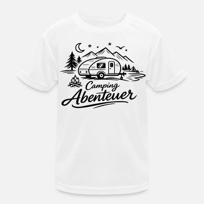Camping Abenteuer  Kinder Funktions-T-Shirt