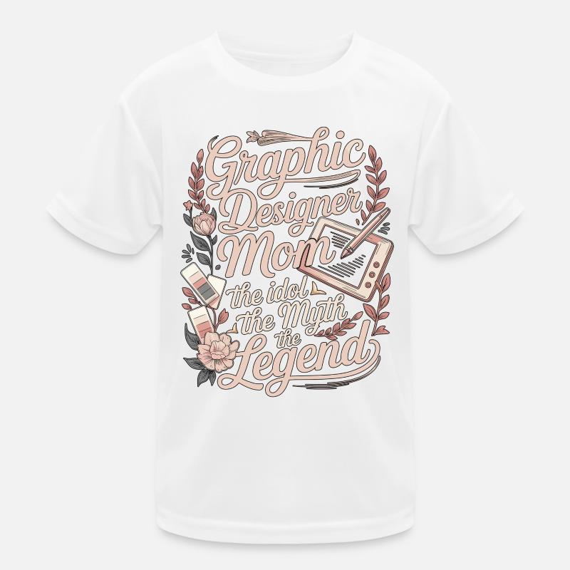 Graphic Designer Mom The Idol Creative Designer Kids Functional T-Shirt
