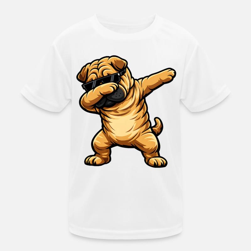 Dabbing Shar Pei Kinder Funktions-T-Shirt