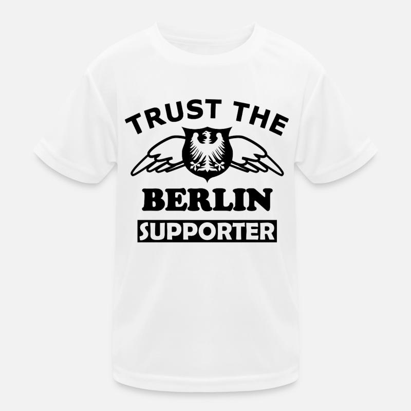 Berlin Textdesign Weiß Kinder Funktions-T-Shirt