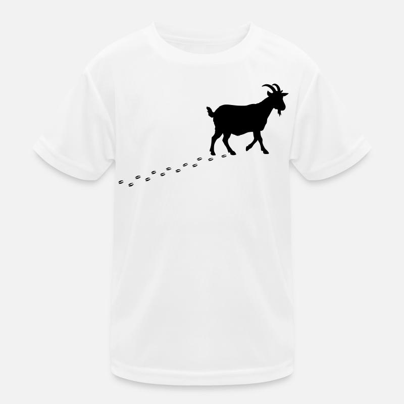 Ziege Fussspuren Hufe Kinder Funktions-T-Shirt