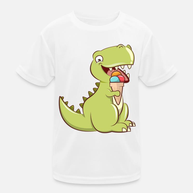 Dino mignon avec glace – Une gourmandise T-Rex mignonne T-shirt sport Enfant
