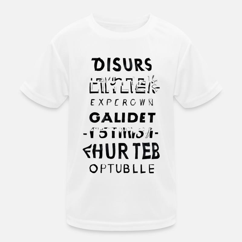 Glitch text cascade Kids Functional T-Shirt
