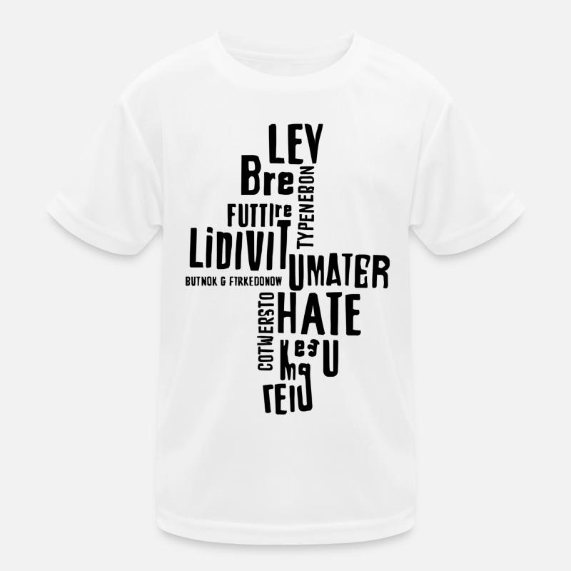 Vertical motivational typography Kids Functional T-Shirt
