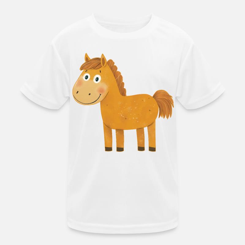 Pferd Kinder Funktions-T-Shirt
