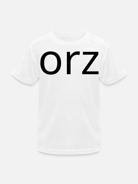 orz Emoticon Verzweiflung ASCII Klassiker - Kinder Funktions-T-Shirt - Weiß - Vorne