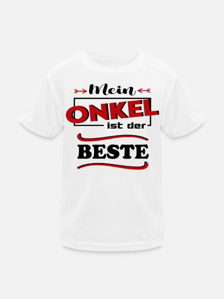 Mein Onkel ist der beste Baby Sprüche Familie Kind - Kinder Funktions-T-Shirt - Weiß - Vorne